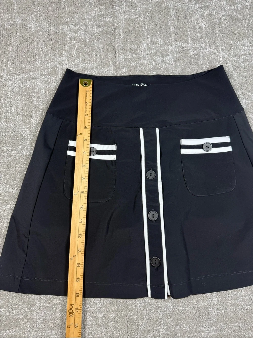 Kinona Golf Skort Womens XS Modern Moves Black Pull On Performance Pockets